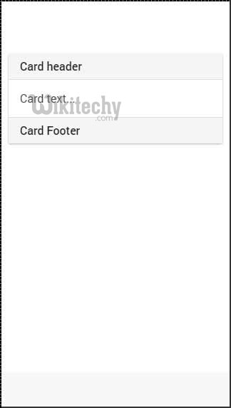  card elements in ionic
